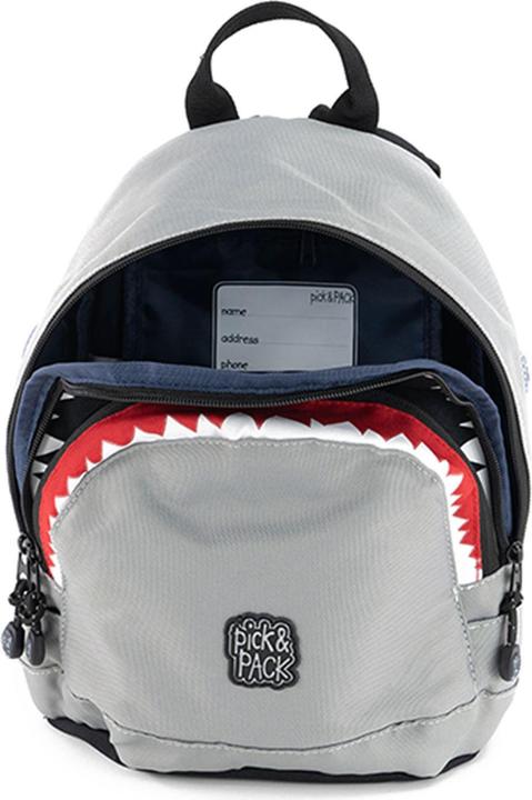 Actual product image Pick & Pack Shark Shape Backpack (22x31x11 cm) - Grey
