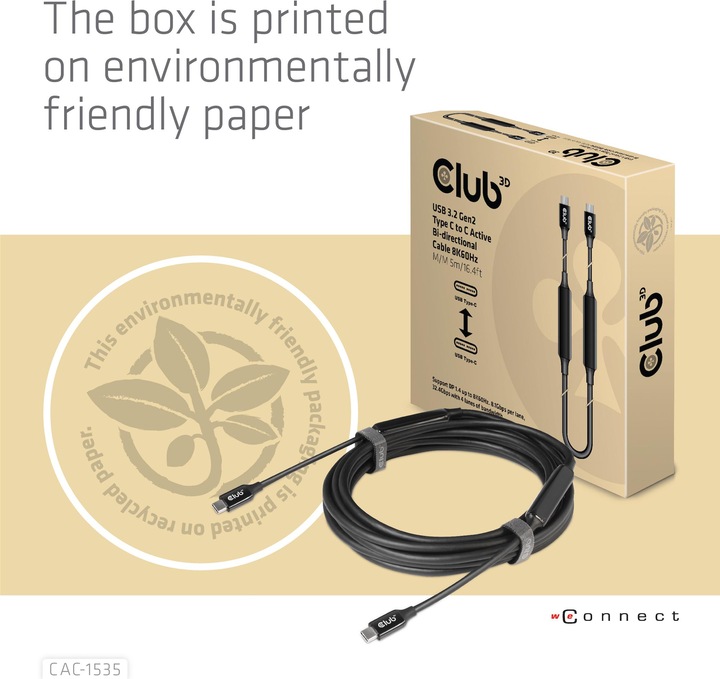 Produktbild Club 3D C – C (5 m, USB 3.2 Gen 2)