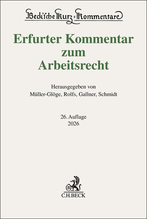 Actual product image Erfurter Kommentar zum Arbeitsrecht (German, Christian Rolfs, Inken Gallnerua, 2025)