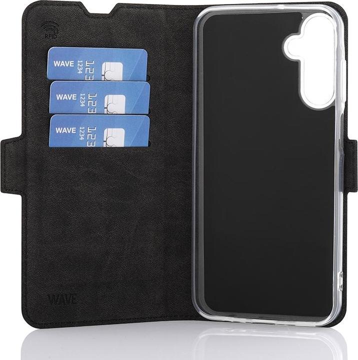 Actual product image Wave BookCase -suojakuori, Samsung Galaxy A15, musta (Samsung Galaxy A15 5G)