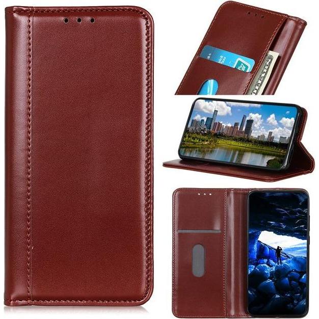 Thumbnail - MU Classic Classic V Leder Bookcover Series (OnePlus Nord), Smartphone Hülle, Braun