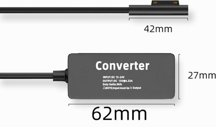 Produktbild PowerGuard DC Barrel 5.5 x 2.5 mm auf Microsoft Surface Ladegerät Netzteil Adapter