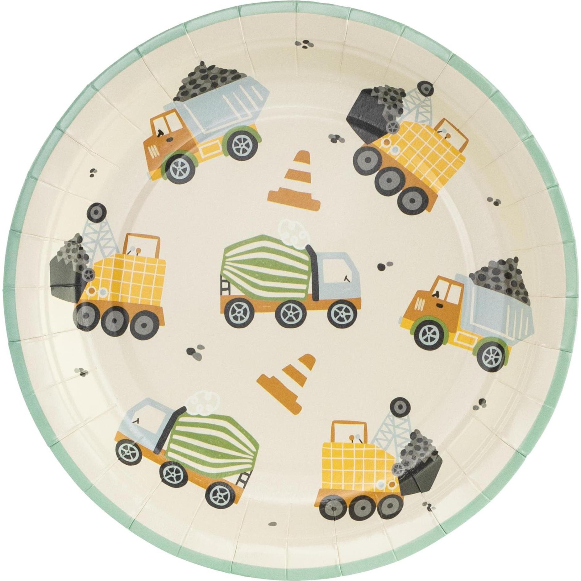 Partydeco, Einweggeschirr, Assiettes - Véhicules de chantier (6pcs) (6 x)