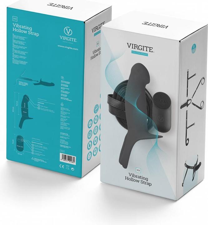 Produktbild Virgite Dildos with harness brand HOLLOW HARNESS C/VIBRATION H3 SIZE S BLACK