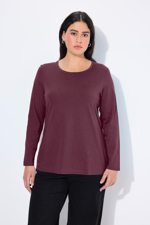 Produktbild Ulla Popken Shirt, Slim, Rundhalsausschnitt, Langarm (58)