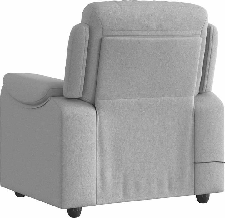 Actual product image vidaXL Massage armchair cloud grey fabric massage TV armchair