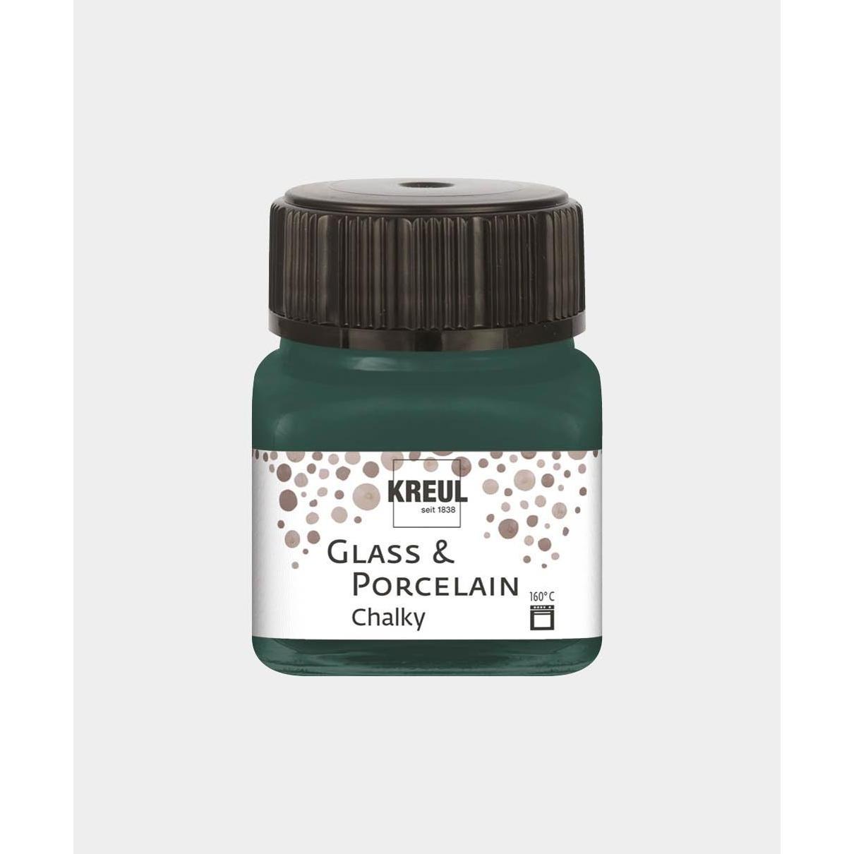 Kreul, Künstlerfarbe + Bastelfarbe, Porzellan- und Glasfarbe (Cottage Green, 20 ml)