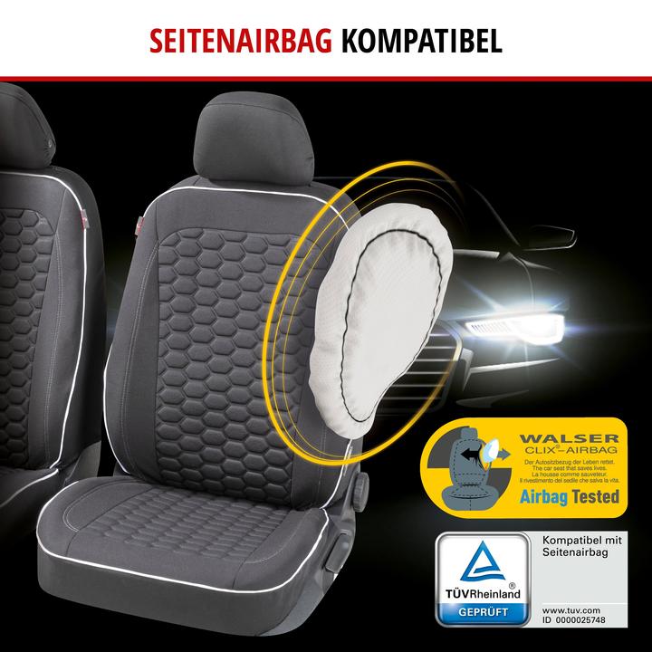 Produktbild Walser Autositzbezug ZIPP-IT Premium Kendal, PKW-Schonbezüge für 2 Vordersitze mit Reiverschluss-System sc