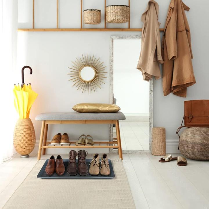 Actual product image DecoBella 3 Stück Schuhabtropfschale | Schuhtablett Grau | 70x35x3 cm Schuhwanne (70 x 35 cm)