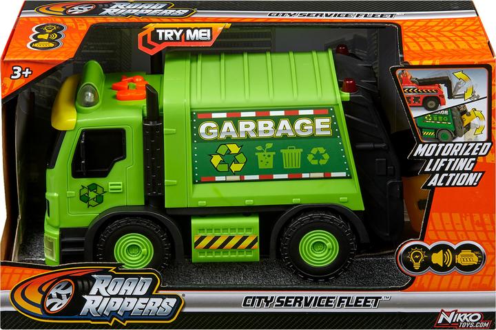 Produktbild Nikko 20191 City Service Fleet Müllwagen, Müllauto mit Tonne, Hebefunktion, Licht un...