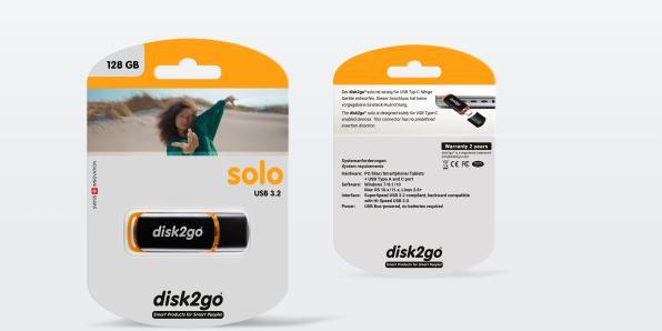 Produktbild Disk2go USB-Stick solo 128GB (128 GB, USB-C)