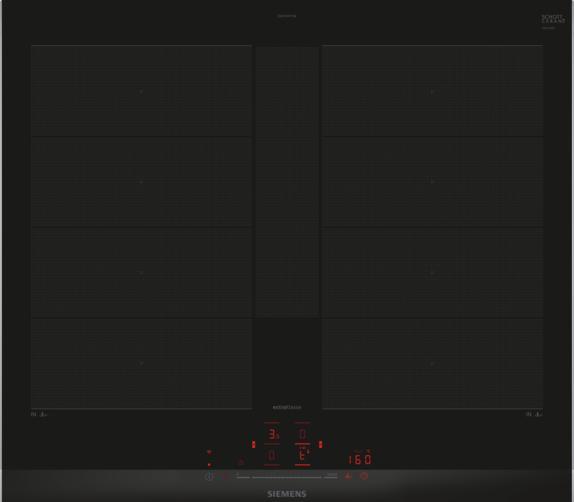 Immagine prodotto Siemens iQ700, Piano cottura a induzione, 60 cm, Nero, Con cornice sul piano, EX675HYC1M