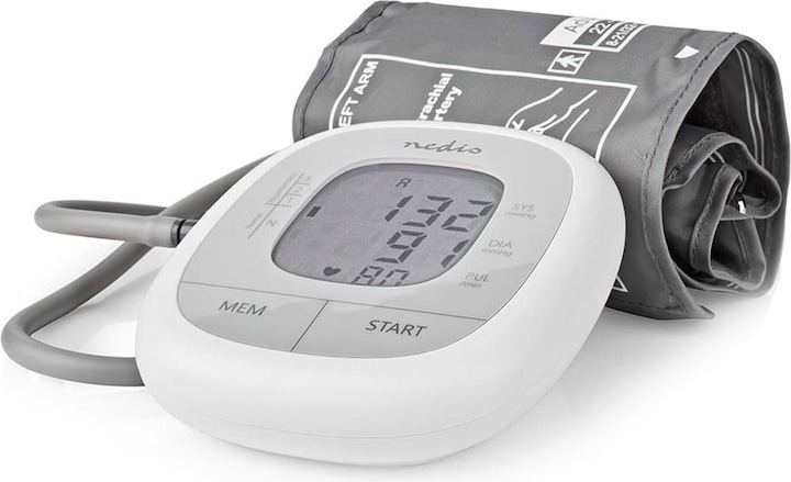Nedis Blood Pressure Monitor Upper Arm White (Blood pressure monitor upper arm)