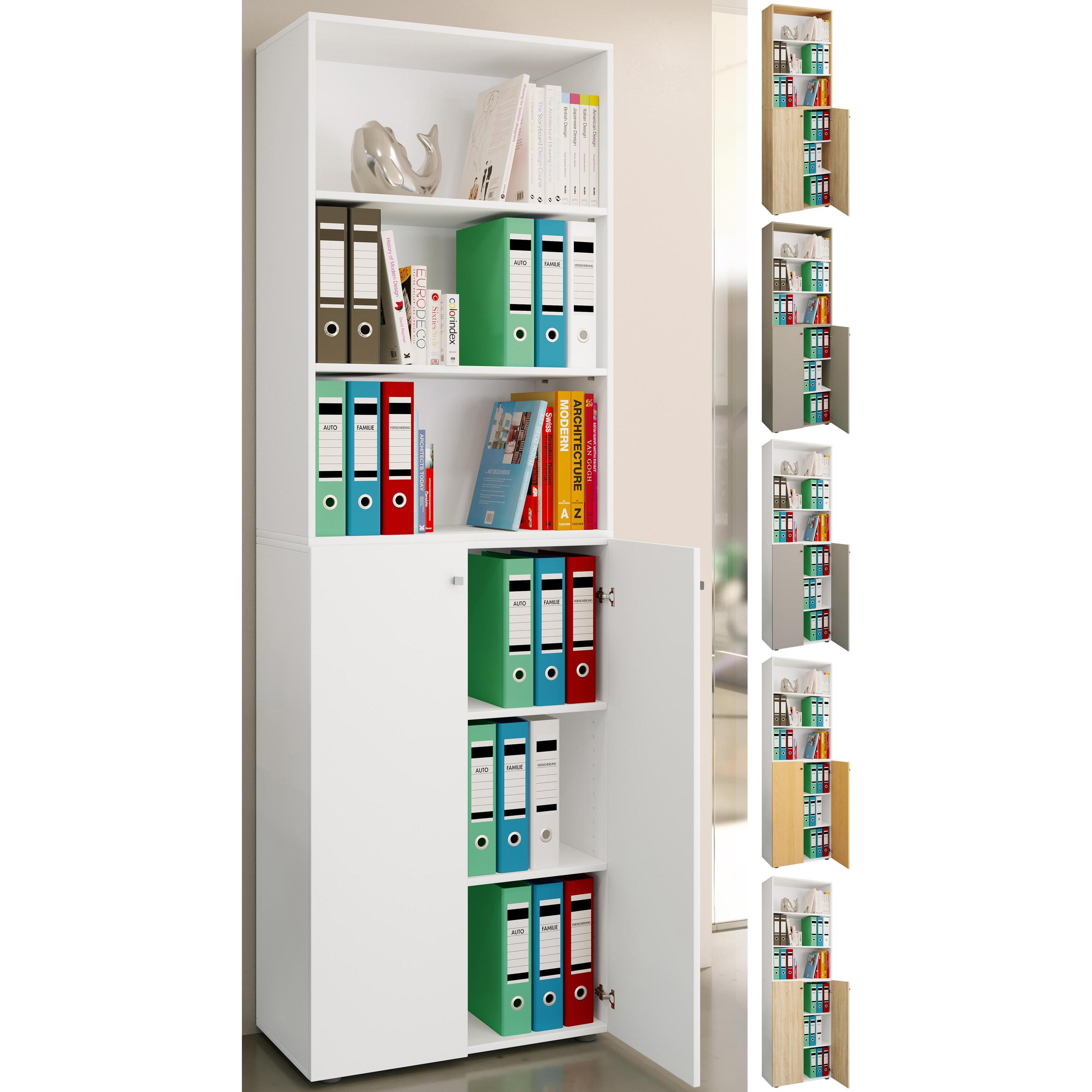 VCM, Aktenschrank, Büroschrank Aktenschrank Regal Lona 6f (70 x 40 x 220 cm)