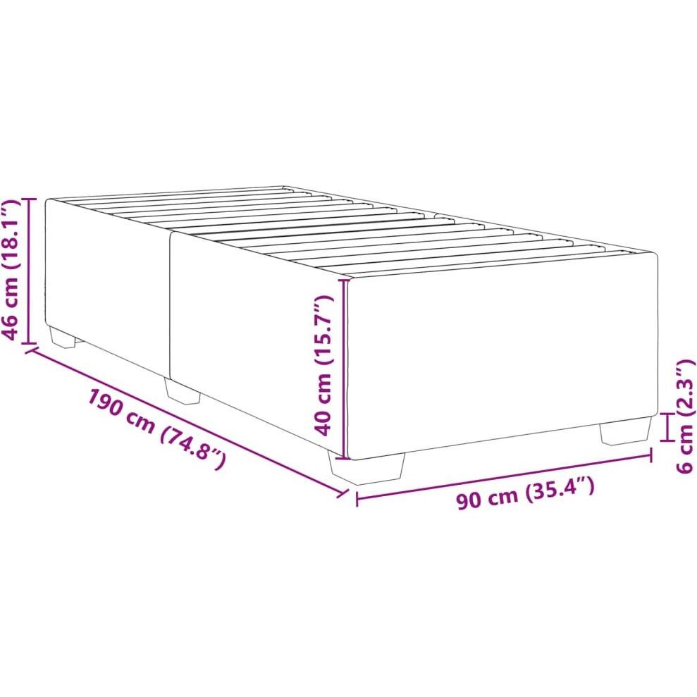 Thumbnail - VidaXL, Bett, Bettgestell Kunstleder (100 x 200 cm)