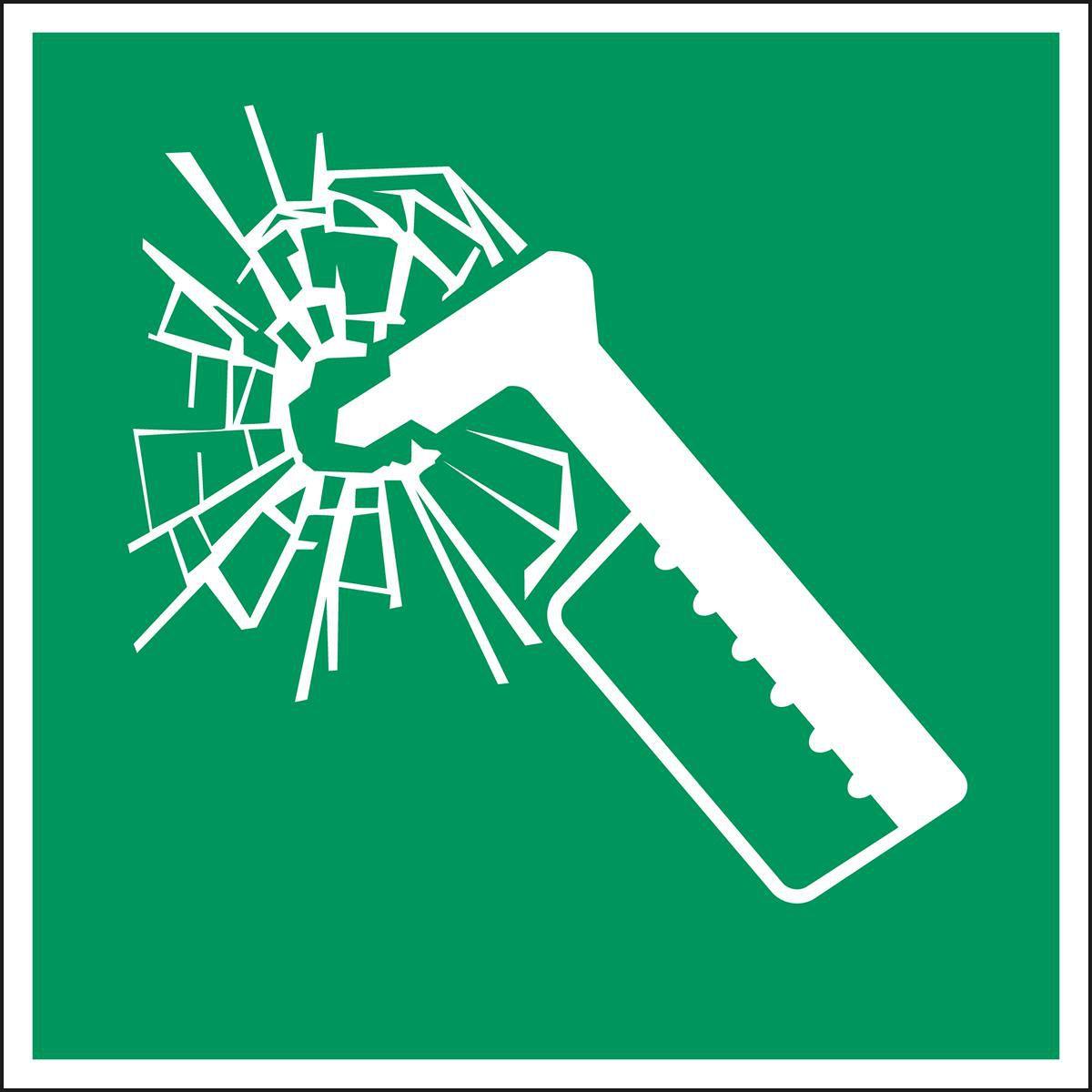 Brady, Sicherheitskennzeichnung, ISO-Sicherheitsschild - Notfallhammer