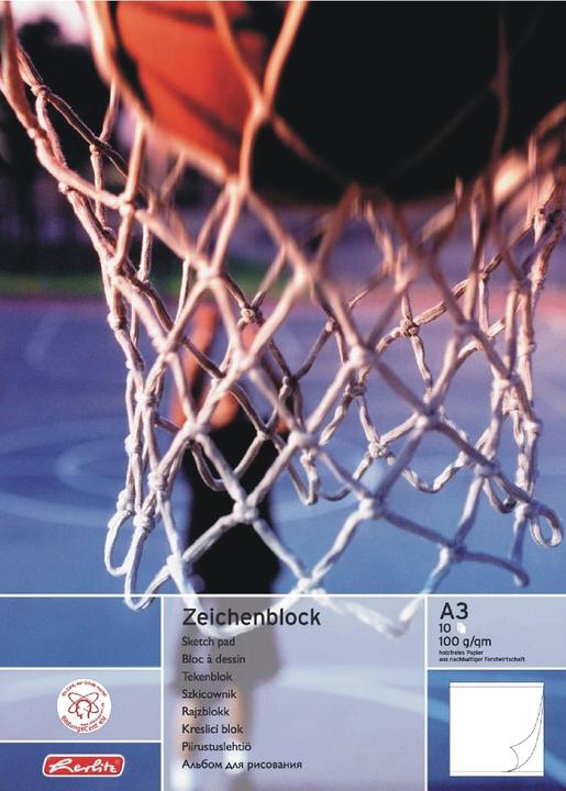 Produktbild Herlitz Zeichenblock A3/10 sort.452300 (A3, Blanko)