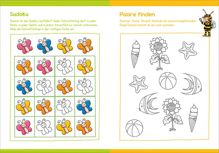 Actual product image Tessloff Painting and puzzles for kindergarten children. Seasons. Searching, counting, matching, connecting (German, Nadja Schwendemann, 2020)
