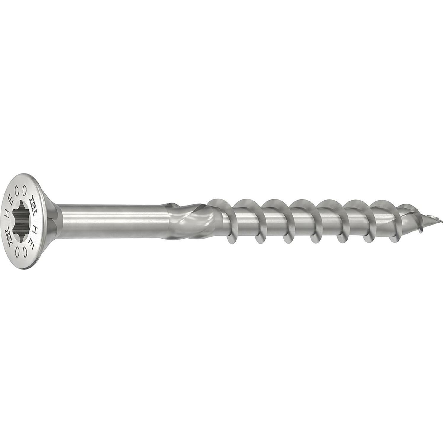 Thumbnail - Heco, Schrauben, TOPIX-plus Holzschraube Senkkopf mit Frstaschen TX Teilgewinde 4,5x50 mm Edelstahl A2 200 St (200 Schra...