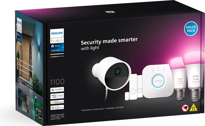 Produktbild Philips Hue Secure Kamera Bundle (1100 lm, E27)