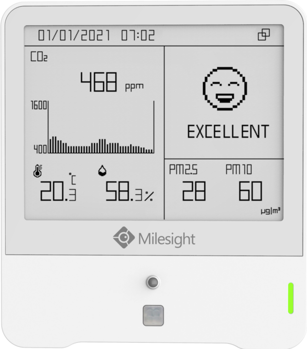 Produktbild Milesight iot lorawan indoor ambience monitoring sensor am319 o3
