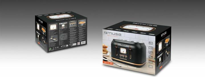 Immagine prodotto Muse MS131 BC Tostapane in acciaio inox nero