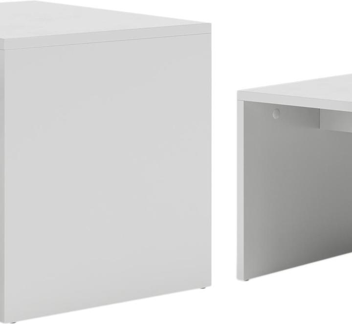Actual product image Vicco Couchtisch-Set Donat, Weiss, 100 x 48 cm,2 Teile