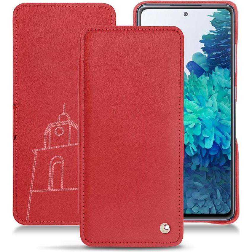 Noreve Lederschutzhülle horizontal (Samsung Galaxy S20 FE), Smartphone Hülle, Rot