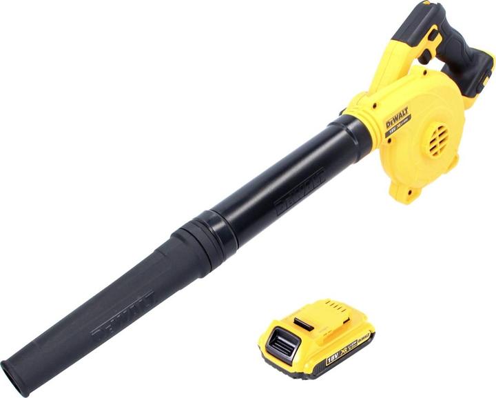 Produktbild DeWalt DCV 100 N 18 V Akku Gebläse / Laubbläser + 1 x DCB 183 2 Ah Akku - ohne Koffer, ohne Lader (Akkubetrieb, Laubbläser)