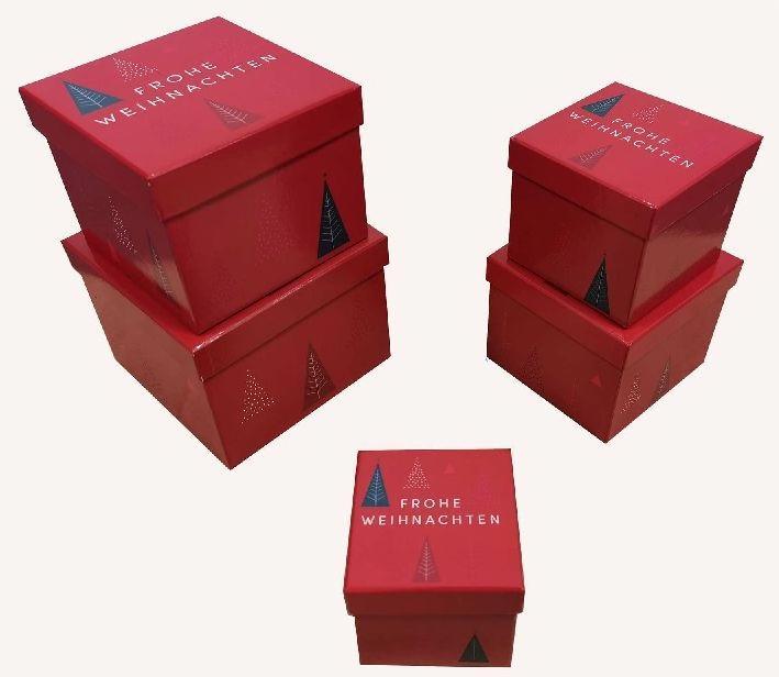 PBS Austria Kartonage 5 teilig Bäume rot (1x)