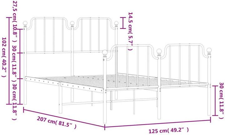 Image du produit vidaXL Bettgestell (120 x 200 cm)