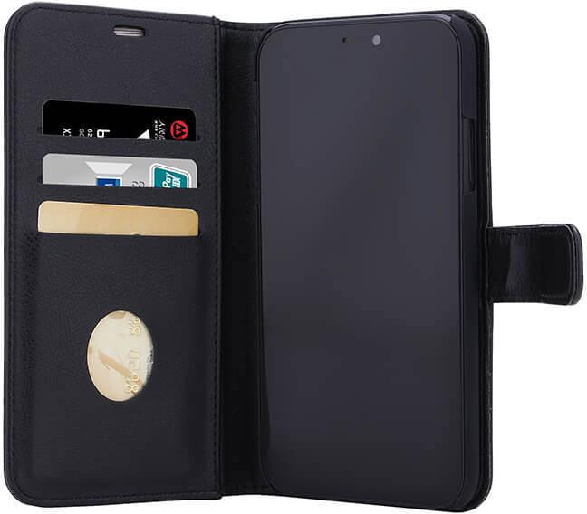 BoxTii Cover per iPhone 12 Mini, Custodia in PU Pelle Portafoglio per iPhone 12 Mini, Magnetica Cover a Libro con Slot per Schede, Nero