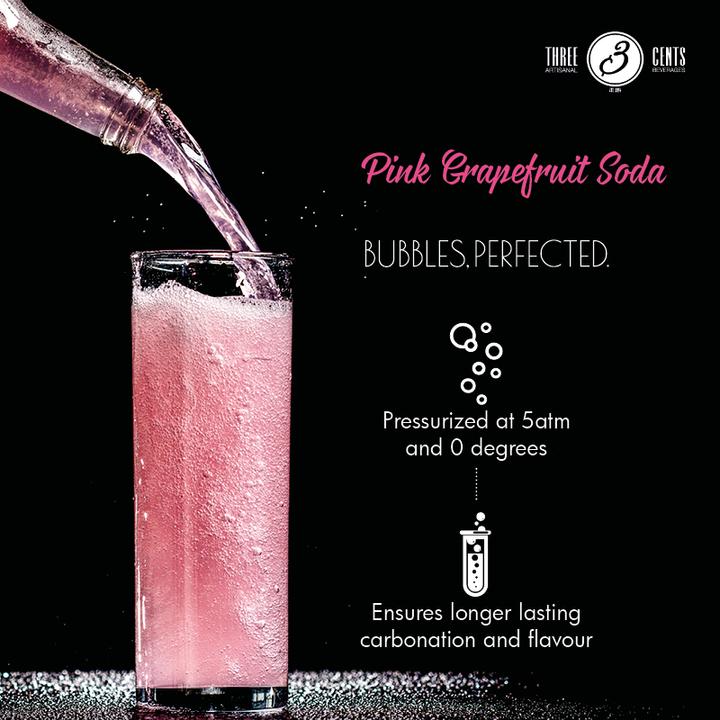 Actual product image Three Cents Pink grapefruit soda (24 x 20 cl)
