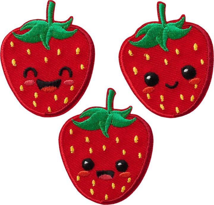 Mono Quick Applikationen - Teens and Jeans - aufbügelbar Create Erdbeeren u. aufkleben (3 x)