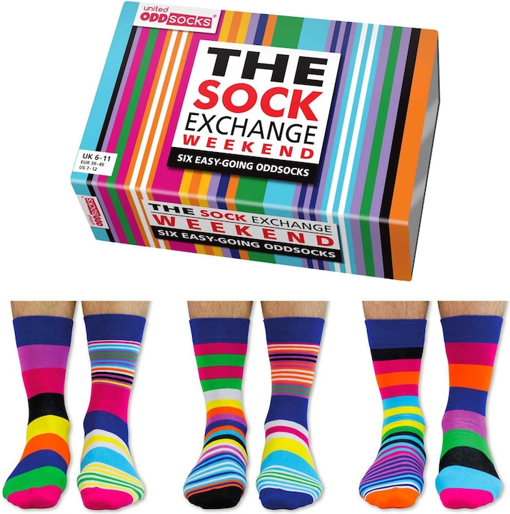 Image du produit United Oddsocks Le week-end d'échange de chaussettes (Lot de 3, 39 - 46)