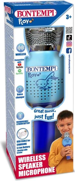 Productafbeelding Bontempi Karaokemicrofoon blauw