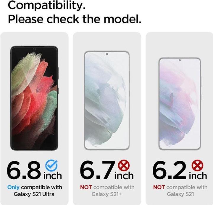 Actual product image Spigen Hydraulic Film Neo Flex Galaxy S21 Ultra (2 Piece, Samsung Galaxy S21 Ultra)