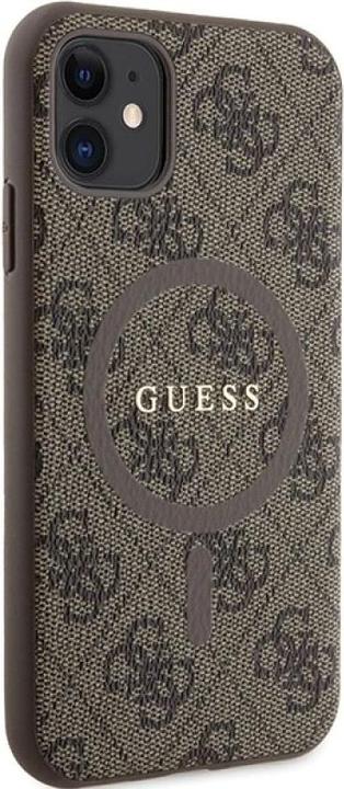 Produktbild Guess GUHMN61G4GFRW iPhone 11 6.1" / Xr brązowy/brown hardcase 4G Collection Leather Metal Logo MagS (Apple iPhone 11, Apple iPhone XR)