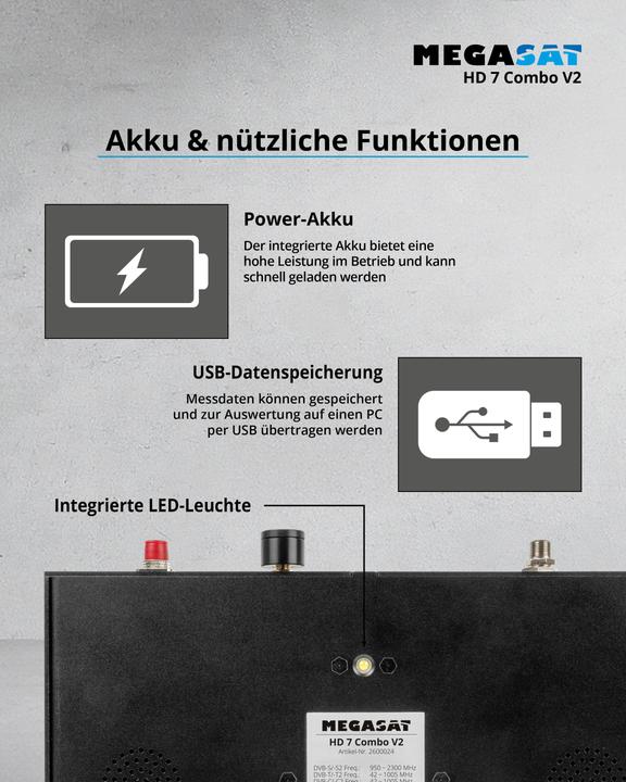 Immagine prodotto CE-Scouting CE Touch-Messgerät Megasat HD 7 Combo V2 (Tecnologia di misura)