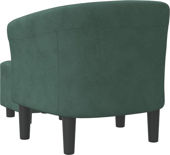 Actual product image VidaXL Clubsessel mit Fusshocker Dunkelgrün Samt,Farbe