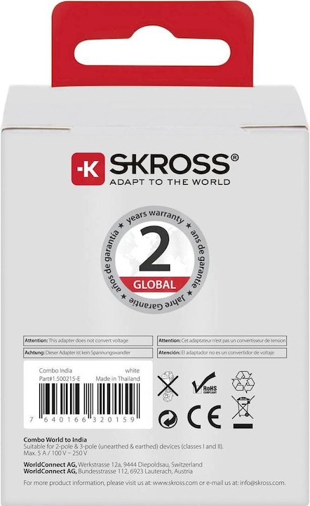 Productafbeelding Skross Combo World - India