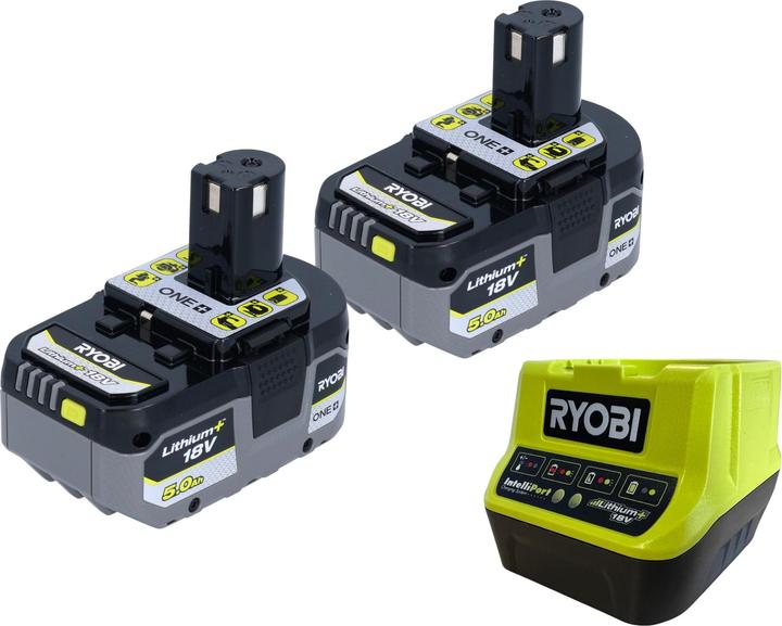 Actual product image Ryobi R18AG-0 Cordless angle grinder 18 V ONE+ 115 mm + 2x battery 5.0 Ah + charger (115 mm)
