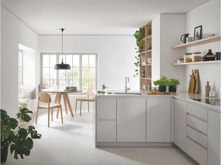 Produktbild Grohe Start QuickFix Küchenarmatur, hoher Auslauf, U-Form, schwenkbar, chrom