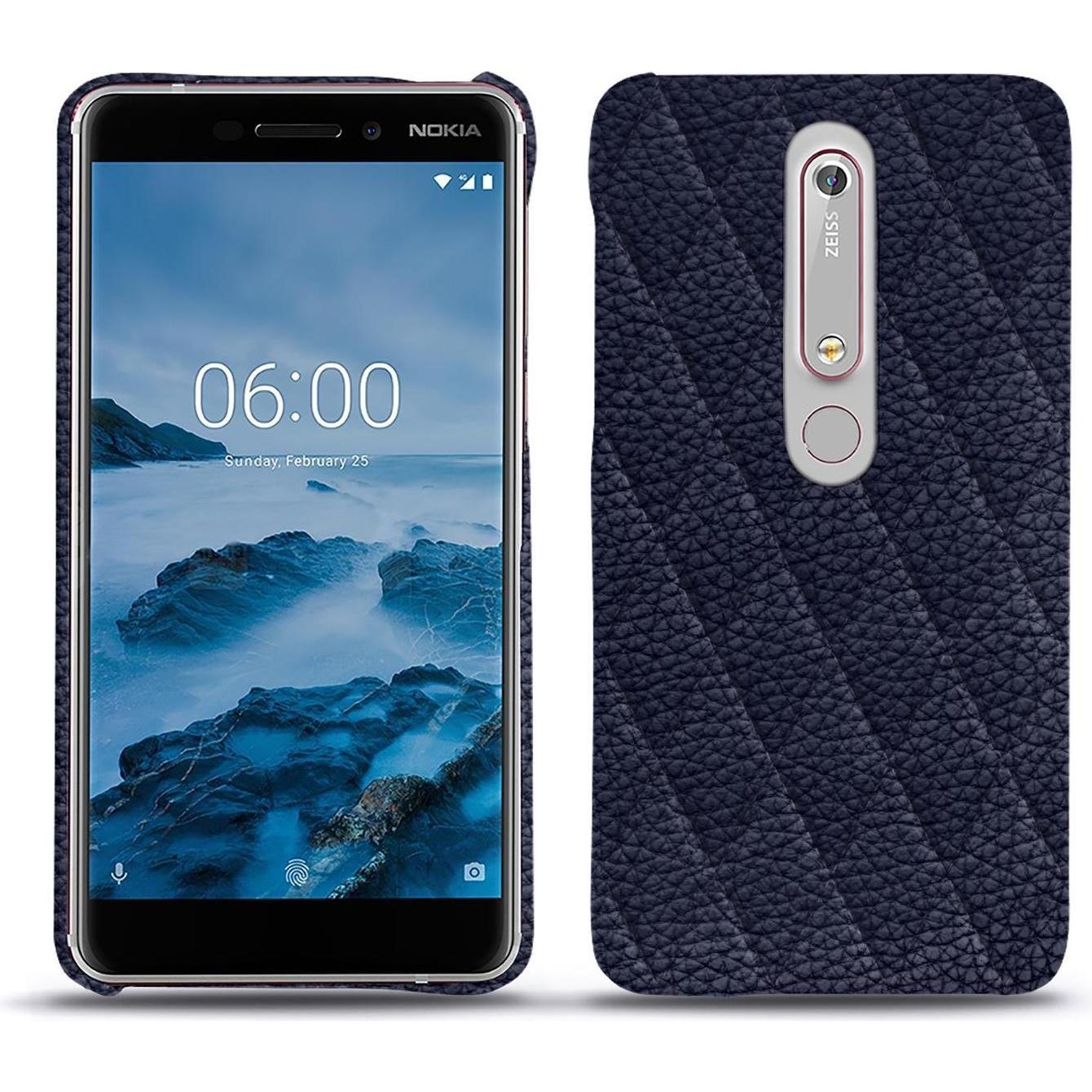 Noreve Lederschutzhülle (Nokia 6 (2018)), Smartphone Hülle, Violett