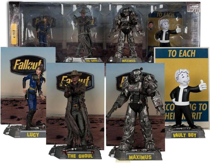 Produktbild McFarlane Fallout Movie Maniacs PVC Statuen 4er-Pack Lucy, Maximus, The Ghoul & Vault Boy 15 cm