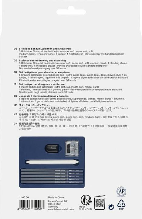 Actual product image Faber-Castell Goldfaber drawing charcoal blue 1 set