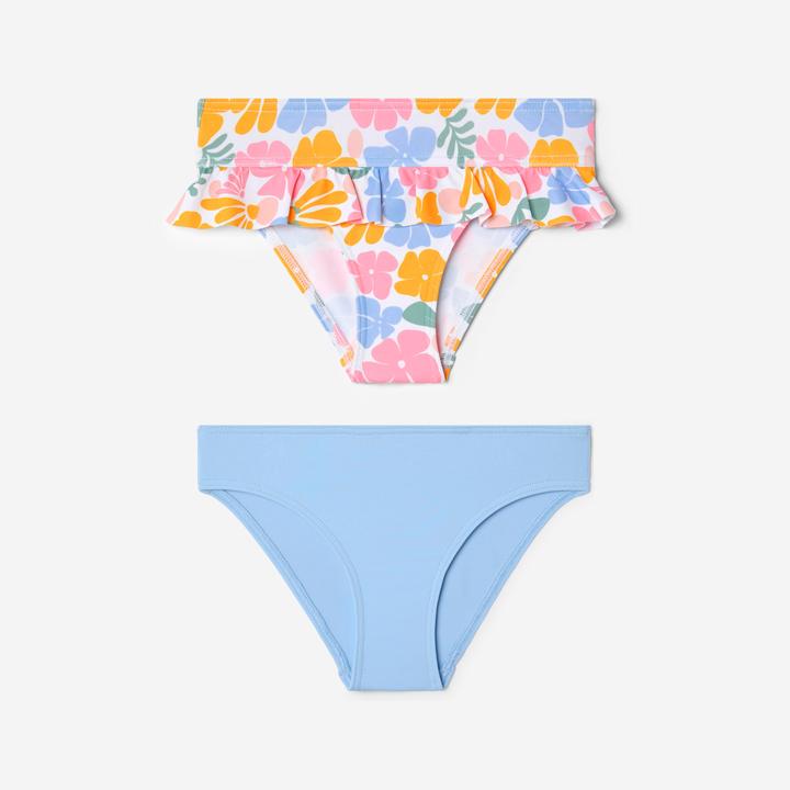 Produktbild Decathlon Bikinihose Maedchen Blumenmuster Polyester 2er-Set (122)