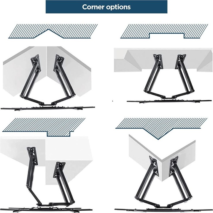 Immagine prodotto Gembird Supporto a parete per TV ad angolo con movimento completo (Muro, 75", 45.50 kg)