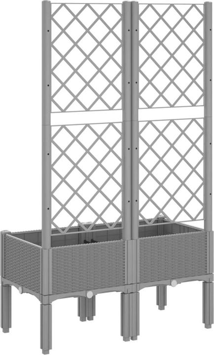 Image du produit vidaXL Bac à plantes avec treillis PP