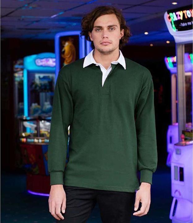 Produktbild Front Row Premium Longsleeve RugbyShirt PoloHemd langärmlig (XL)